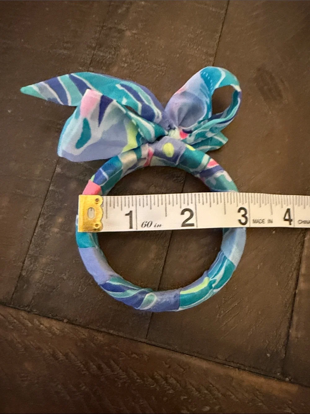Lilly Pulitzer Blue Teal Multicolor Bow Wrap Bracelet